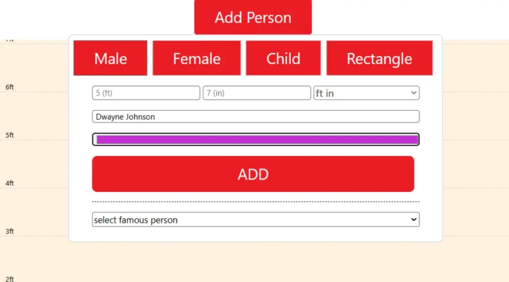 Blank Height Comparison Charts