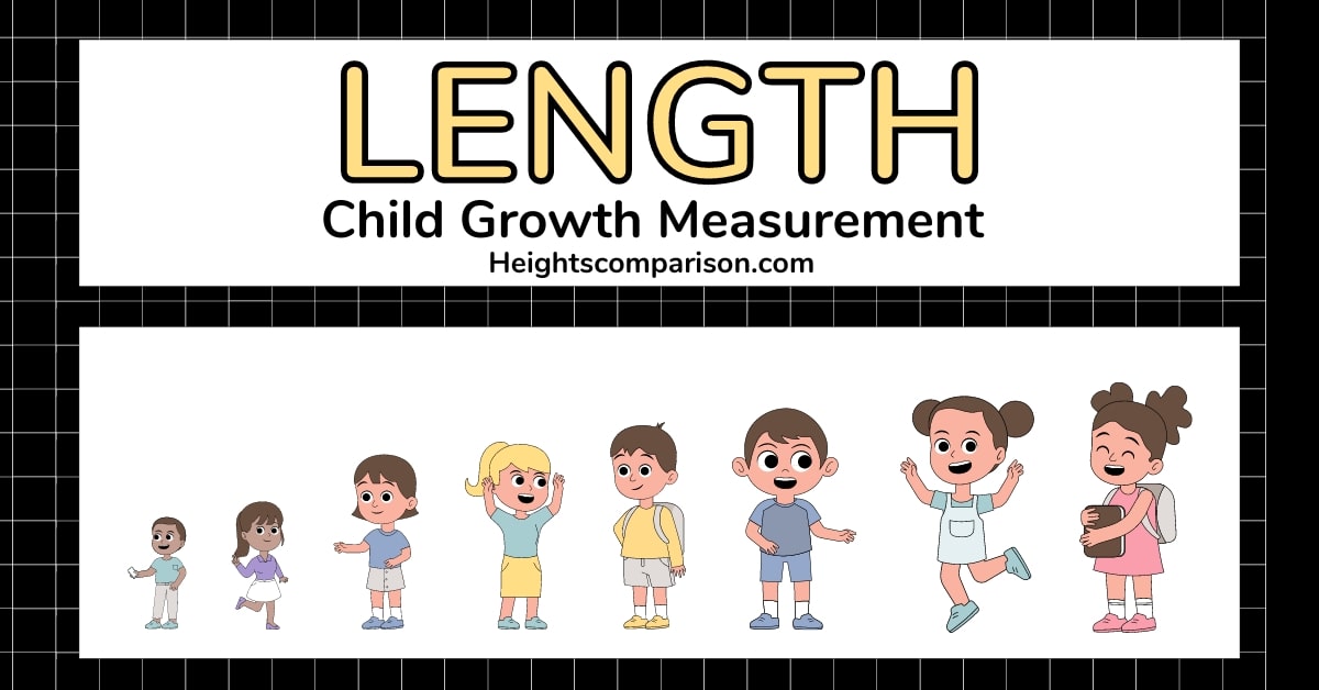 Illustration of people of different heights using a height comparison calculator